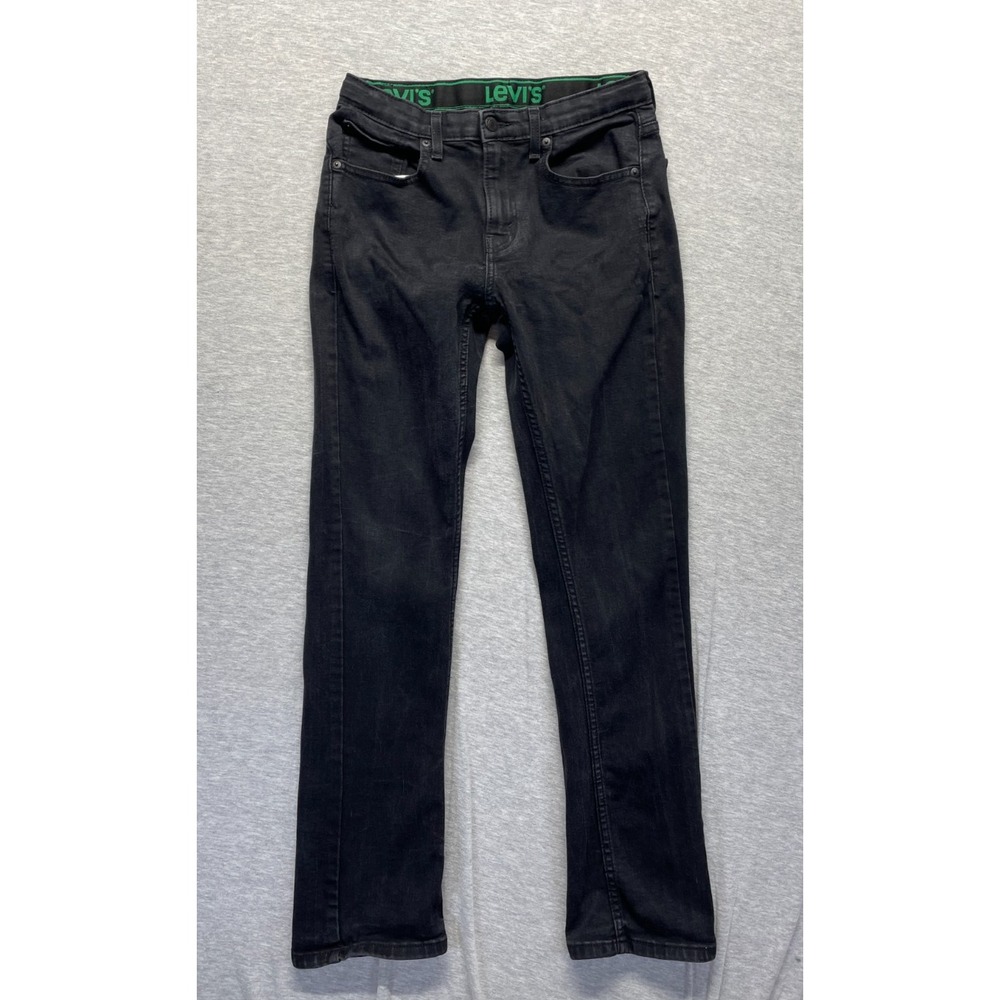 Levi's 511 Slim Fit Eco Performance Jeans Boy 16 Black Denim Cotton Straight Leg